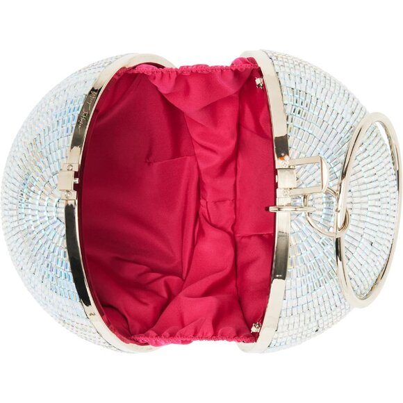 Dancin Queen Crystal-Embellished Disco Ball Bag with Detachable Chain Strap - Picture 3 of 5
